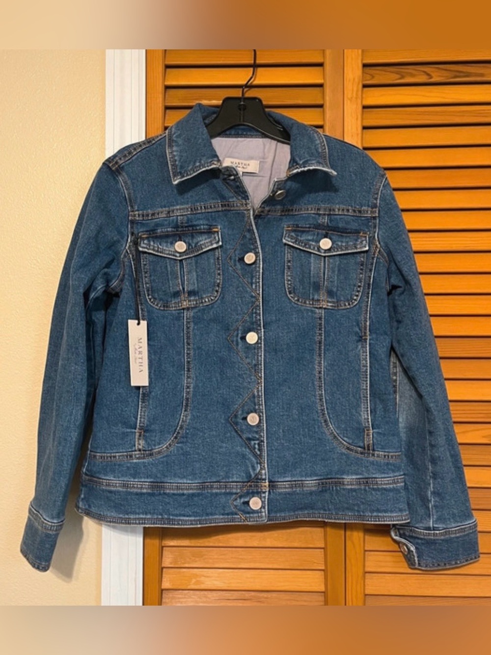 NWT Martha Stewart Weekend Lined Denim Jean Jacket Size XS
